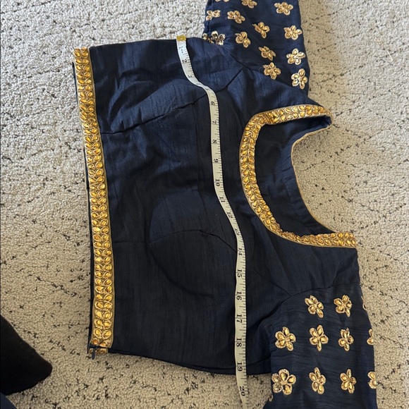 Chaniya choli..blue and pink lehenga with orange duputta..Indian clothing.. - Picture 8 of 9